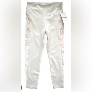 Victoria Secret Pink —Extremely Cozy Fleece-Lined Leggings w/floral Side Detail